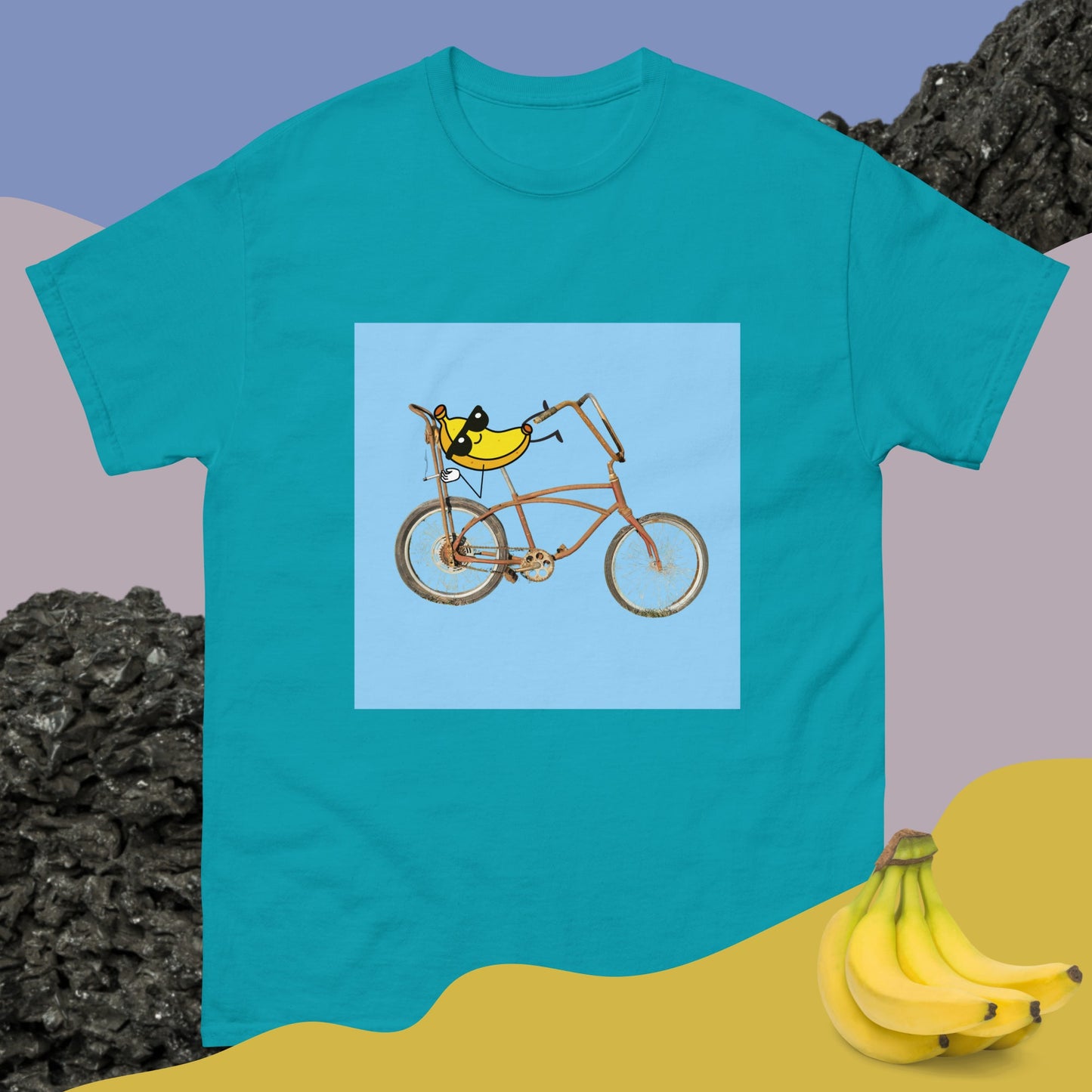 Banana Seat Bike - Unisex Tee Tropical Blue S t-shirt from Raelfly