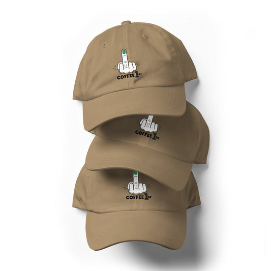 Coffee 1st Hat Khaki t-shirt from Raelfly