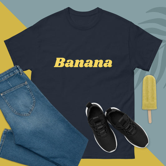 Banana - Just Because - Unisex Classic Tee Navy S t-shirt from Raelfly