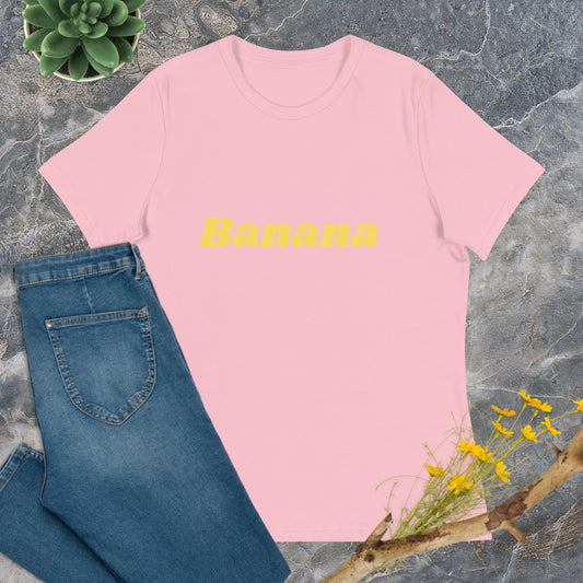 Banana - Just Because - Women's Fit Relaxed Tee Black S t-shirt from Raelfly