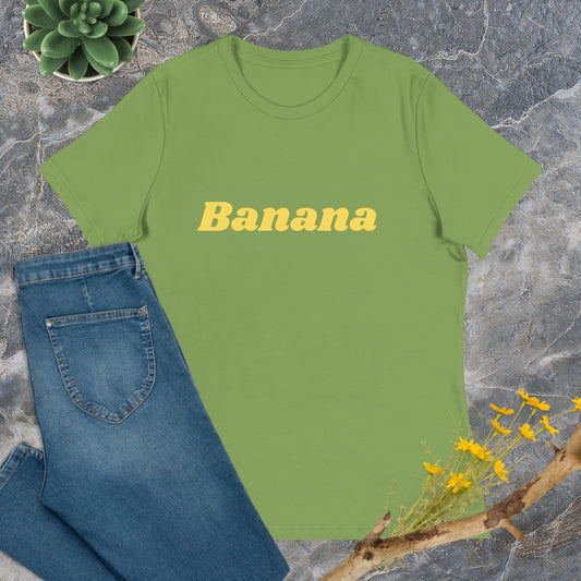 Banana - Just Because - Women's Fit Relaxed Tee Leaf S t-shirt from Raelfly