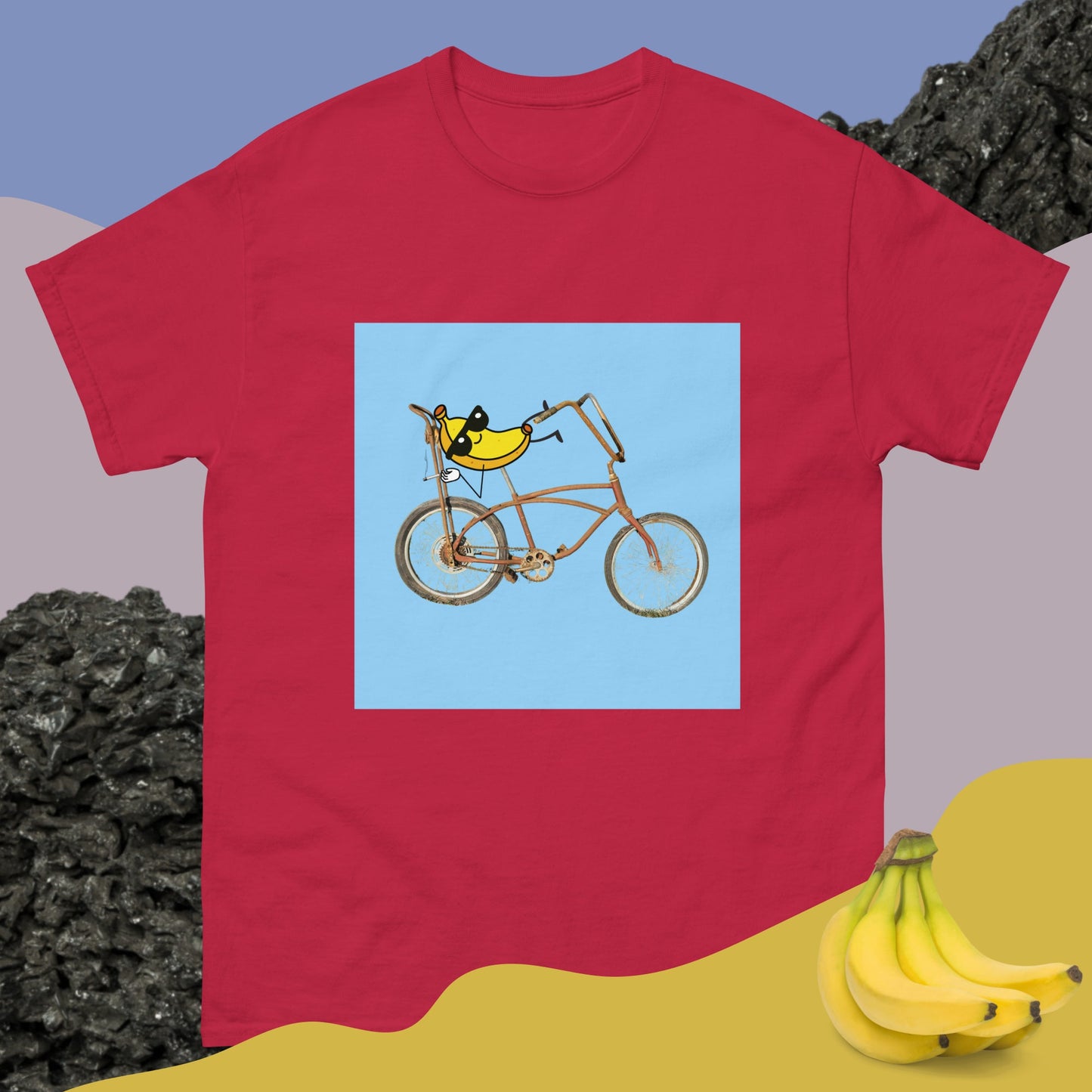 Banana Seat Bike - Unisex Tee Cardinal S t-shirt from Raelfly