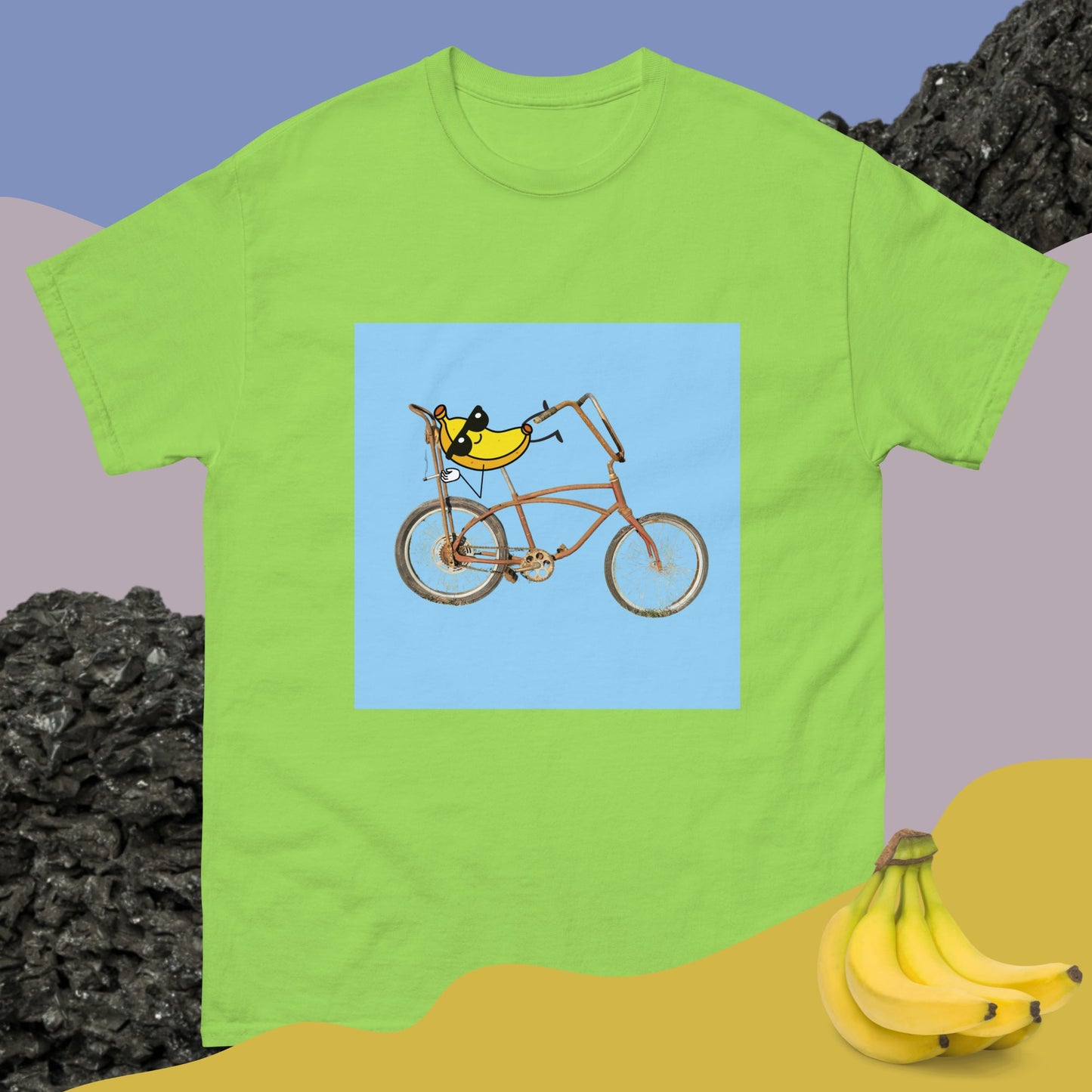 Banana Seat Bike - Unisex Tee Lime S t-shirt from Raelfly
