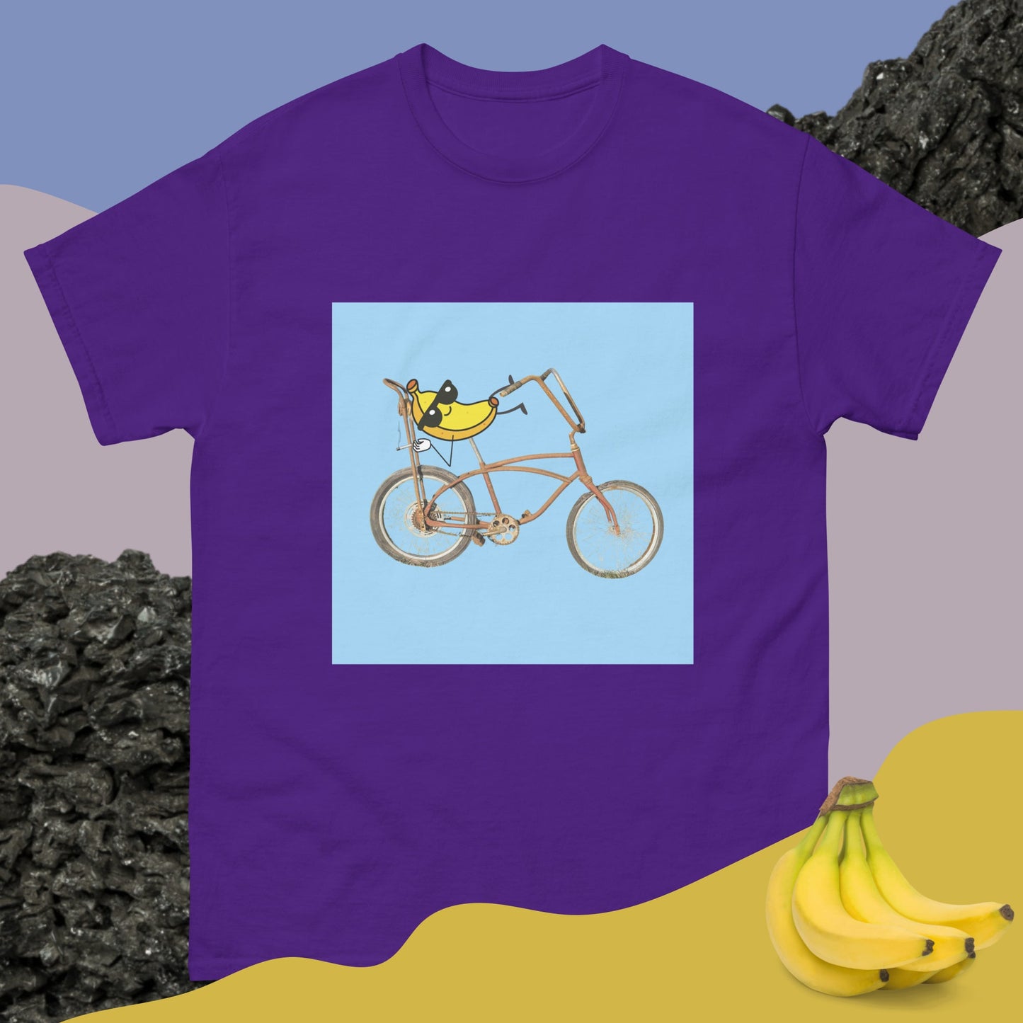 Banana Seat Bike - Unisex Tee Purple S t-shirt from Raelfly
