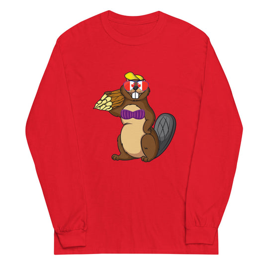 Canadian Beaver - Long Sleeve Tee Red S t-shirt from Raelfly