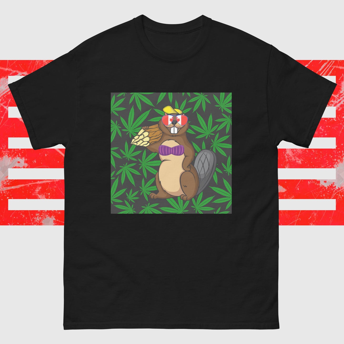 Canadian Beaver - Unisex Tee Black S t-shirt from Raelfly