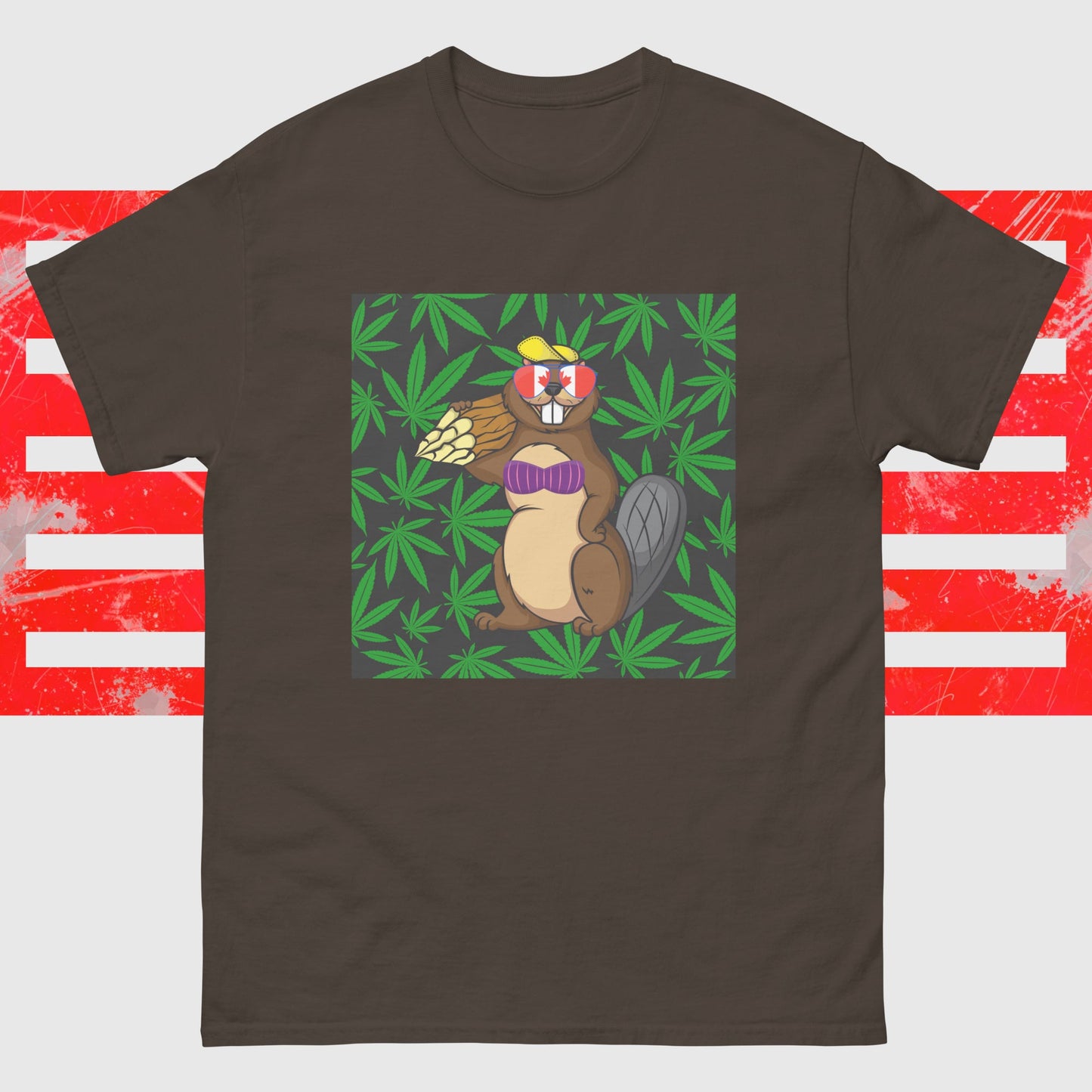 Canadian Beaver - Unisex Tee Dark Chocolate S t-shirt from Raelfly