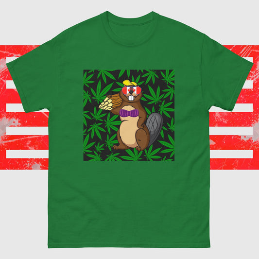 Canadian Beaver - Unisex Tee Turf Green S t-shirt from Raelfly