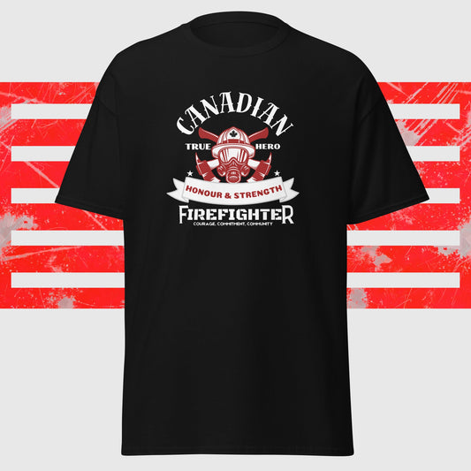 Canadian Firefighter - Classic Tee Black S t-shirt from Raelfly