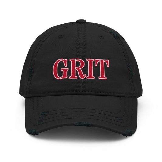Distressed GRIT Hat Black t-shirt from Raelfly