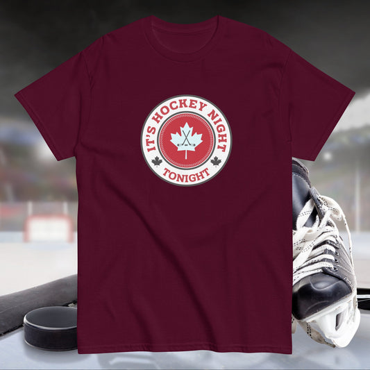 Hockey Night Tonight - Emblem - Classic Tee Maroon S t-shirt from Raelfly