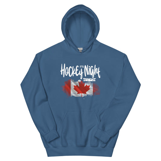 Hockey Night Tonight - Unisex Hoodie Indigo Blue S t-shirt from Raelfly