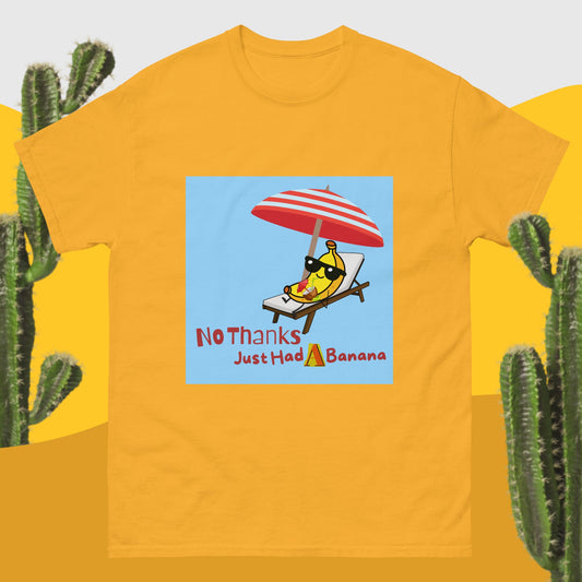 No Thanks, Just Had a Banana - Unisex Tee Gold S t-shirt from Raelfly