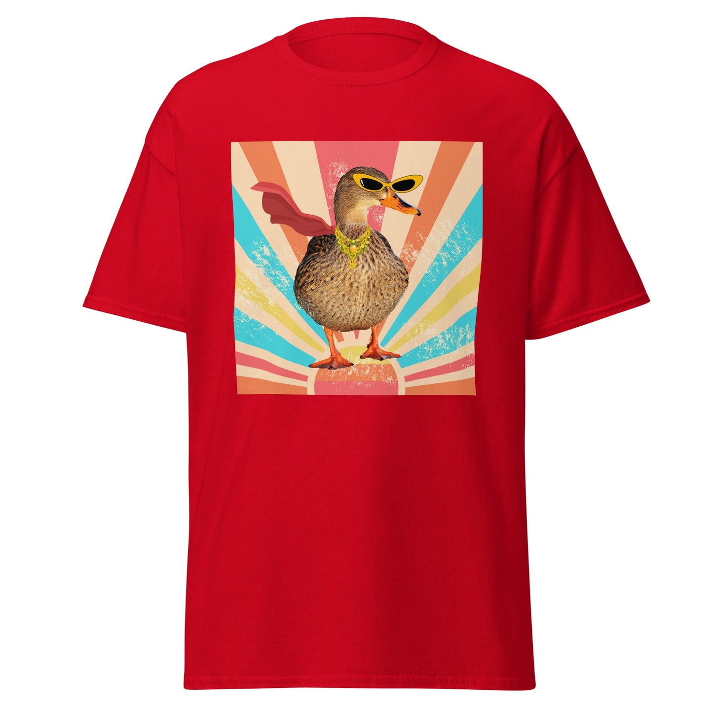 Superhero Duck - Unisex Tee Red S t-shirt from Raelfly