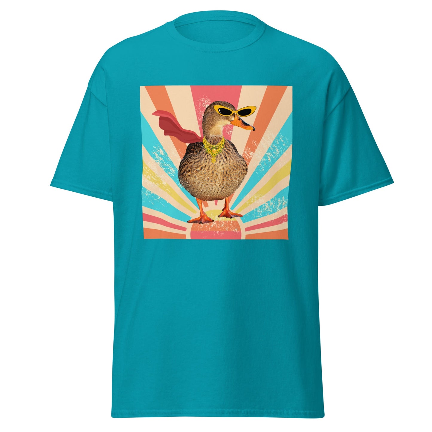 Superhero Duck - Unisex Tee Tropical Blue S t-shirt from Raelfly
