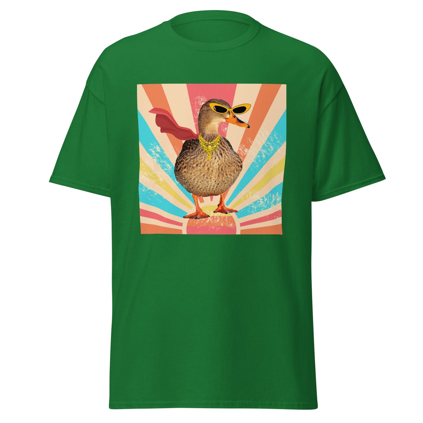 Superhero Duck - Unisex Tee Turf Green S t-shirt from Raelfly